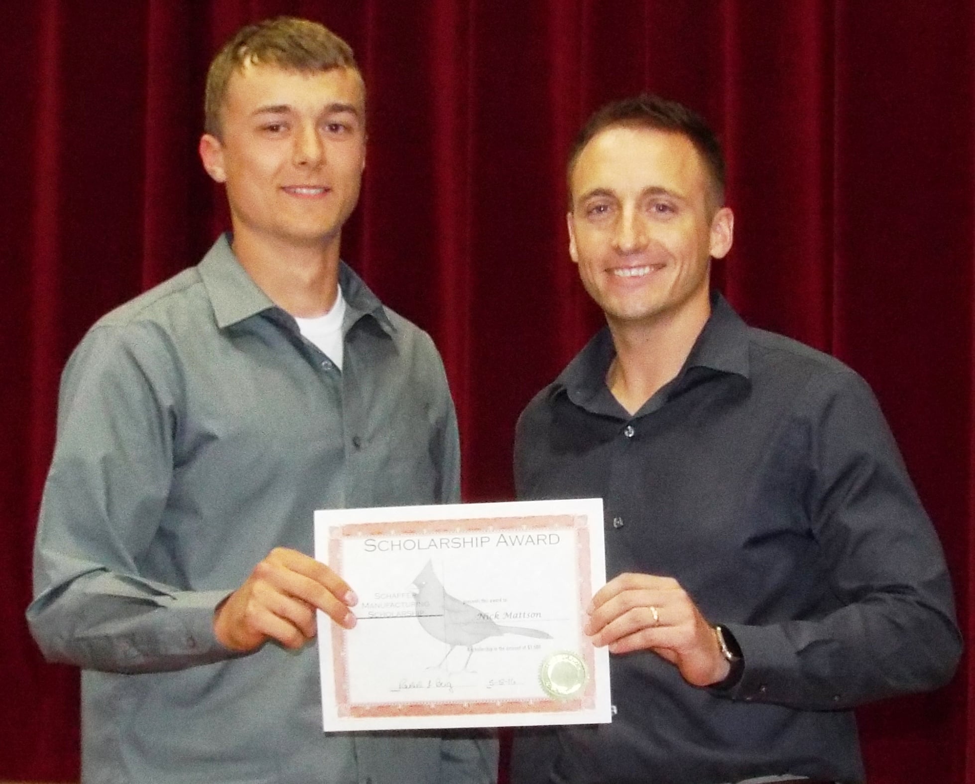 Schaffer Awards 2016 Industrial Arts Scholarships
